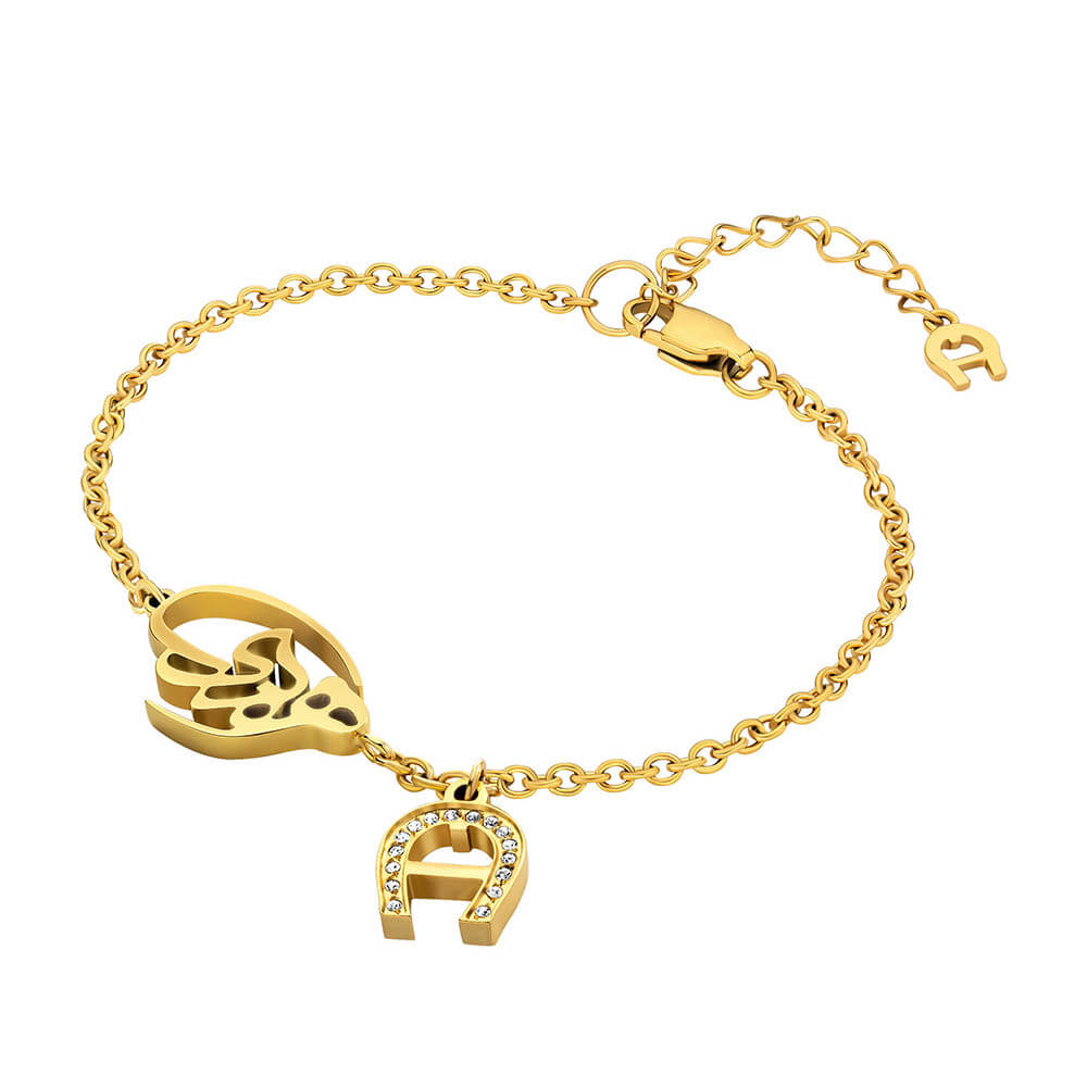 Calligraphy gold bracelet
